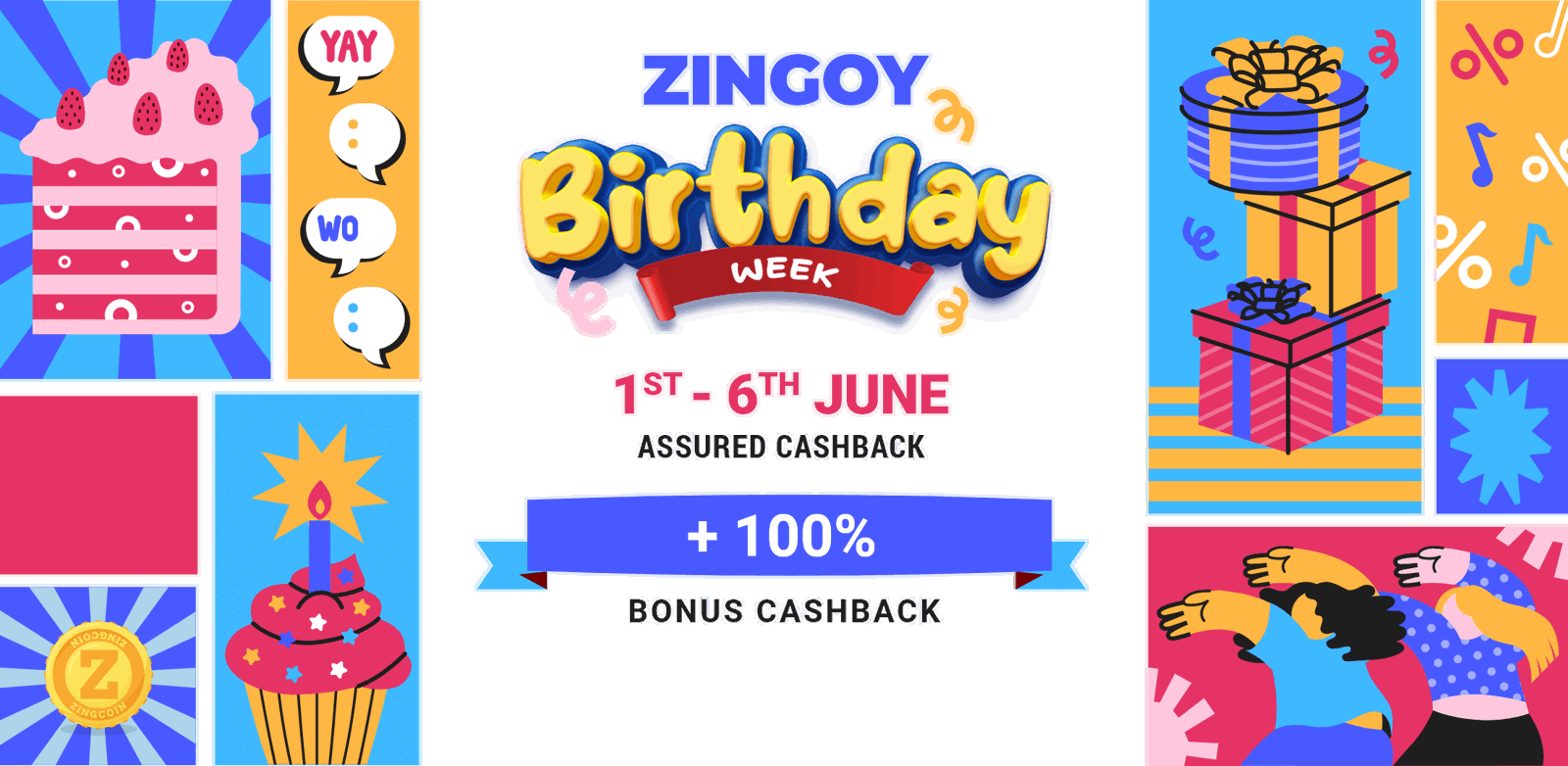 Zingoy Birthday Week Offers 2024 100% bonus cashback Zingoy Birthday Week Offers 2024 100% bonus cashback